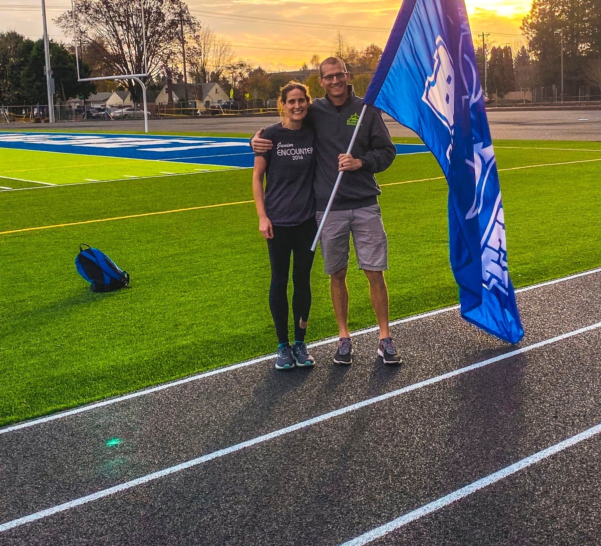 Track Coaches Take First Lap On New Track